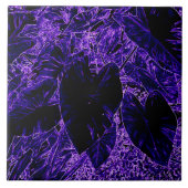 Paarse Olifantenoren Colocasia Taro Tegeltje (Voorkant)