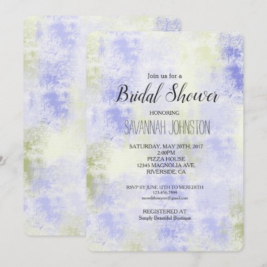 Paarse Olijf Abstract Kaart (Voorkant / Achterkant)