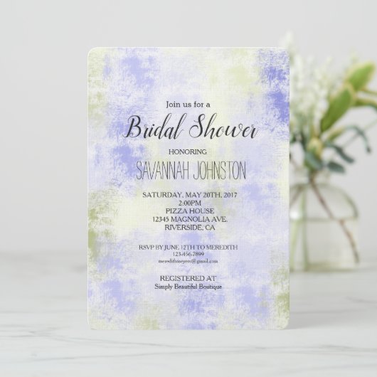 Paarse Olijf Abstract Kaart (Staand voorkant)