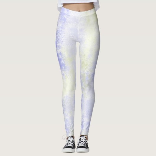 Paarse Olijf Abstract Leggings (Voorkant)