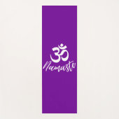 Paarse Om (Aum) HIndu Meditation Symbol Yoga Mat (Voorkant)