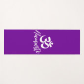 Paarse Om (Aum) HIndu Meditation Symbol Yoga Mat (Voorkant (horizontaal))
