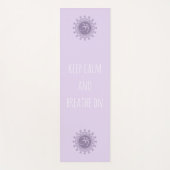 Paarse Om en Mandala Houd kalm en Breedte aan Yogamat (Voorkant)