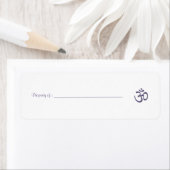 Paarse Om Symbol-eigenschap label (Insitu)