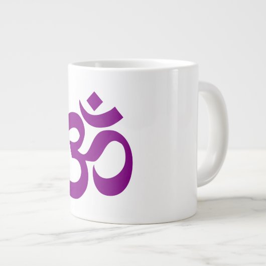 Paarse Om Symbol Grote Koffiekop (Voorkant rechts)