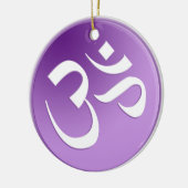 Paarse Om Symbol Keramisch Ornament (Links)