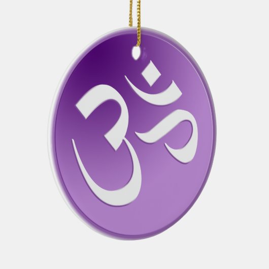 Paarse Om Symbol Ornament (Rechts)