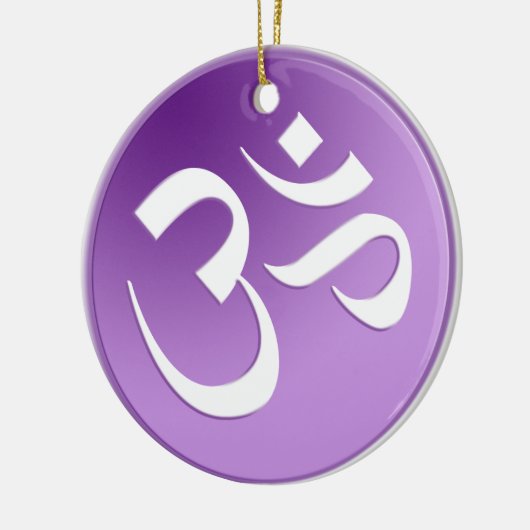 Paarse Om Symbol Ornament (Links)