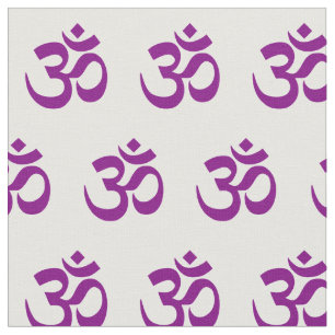 Paarse Om Symbol Stof