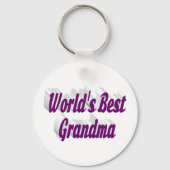 Paarse oma-tekst sleutelhanger (Achterkant)