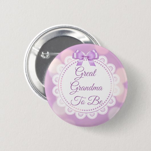 Paarse oma wordt Baby shower Ronde Button 5,7 Cm (Voorkant /achterkant)