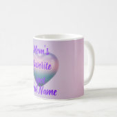 Paarse Ombre 3D Hart Moederdag Koffiemok (Voorkant rechts)