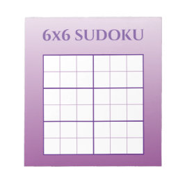 Paarse Ombre 6x6 Sudoku Grid Sjabloon Notitieblok
