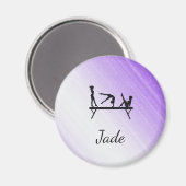 Paarse Ombre Balance Beam Persoonlijk Magneet (Voorkant / Achterkant)