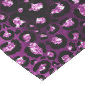 Paarse ombre & Black Glam Glitter Leopard Spots Tafelkleed (Gekanteld)