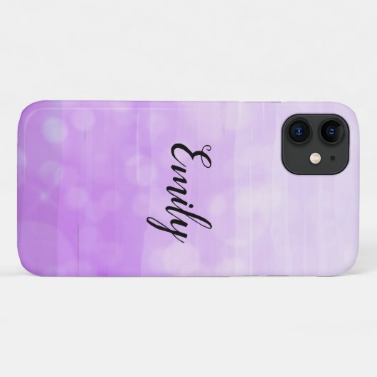 Paarse Ombre Bokeh vervaagd naam Case-Mate iPhone Case (Achterkant (horizontaal))