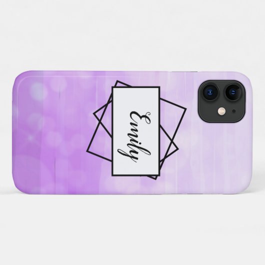 Paarse Ombre Bokeh vervaagd naam Case-Mate iPhone Case (Achterkant (horizontaal))