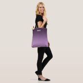 Paarse Ombre Canvas tas – Zachte kleur, sterke spi (Op model)