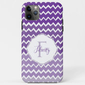 Paarse Ombre Chevron Persoonlijke iPhone Case (Achterkant)