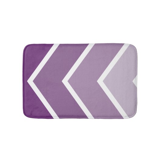 Paarse ombré Chevron Stripes Pattern Badmat (Voorkant)