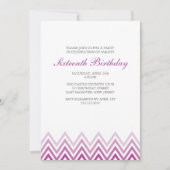 Paarse Ombre Chevrons Birthday Kaart (Voorkant)