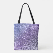 Paarse Ombre Chunky Glitter Monogram Tote Bag (Achterkant)