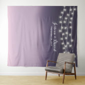 Paarse Ombre Elegante Trouwachtergronden Wandkleed (In Situ (horizontaal))