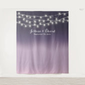 Paarse Ombre Elegante Trouwachtergronden Wandkleed (Voorkant)