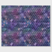 Paarse ombre- en glitterdrakenschalen schetsen cadeaupapier (Vlak)