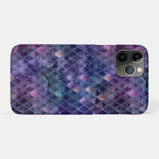 Paarse ombre- en glitterdrakenschalen schetsen Case-Mate iPhone case (Achterkant (horizontaal))