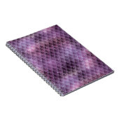 Paarse ombre- en glitterdrakenschalen schetsen notitieboek (Rechterzijde)