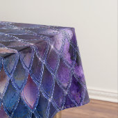 Paarse ombre- en glitterdrakenschalen schetsen tafelkleed (Voorbeeld)