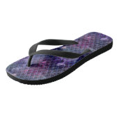 Paarse ombre- en glitterdrakenschalen schetsen teenslippers (Schuin)