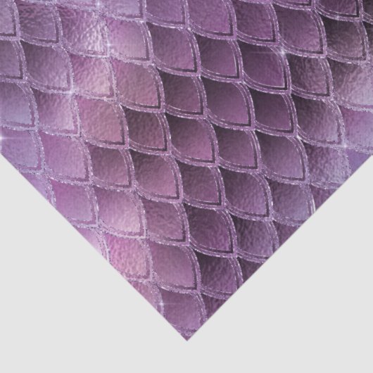 Paarse ombre- en glitterdrakenschalen schetsen tissuepapier (Detail)
