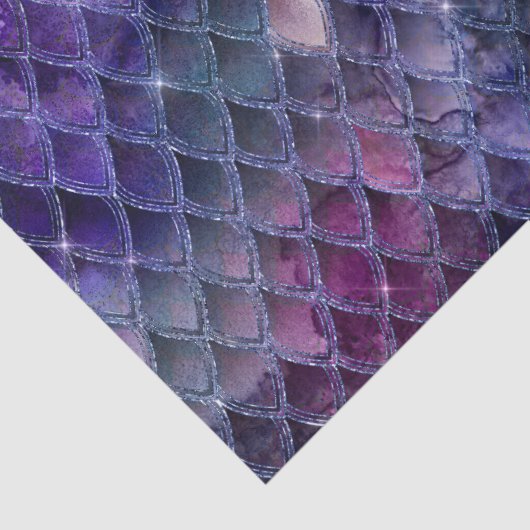 Paarse ombre- en glitterdrakenschalen schetsen tissuepapier (Detail)