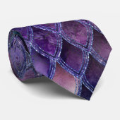 Paarse Ombre en Sparkles Dragon Scales Stropdas (Opgerold)
