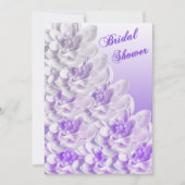 Paarse Ombre Floral Bridal Shower Kaart (Voorkant)