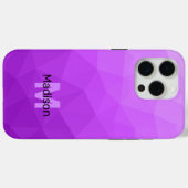 Paarse ombre geometrische mesh patroon Monogram Case-Mate iPhone Case (Achterkant (horizontaal))