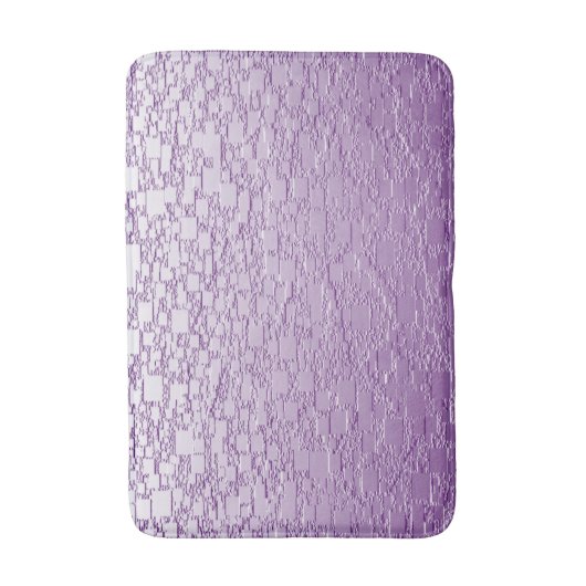 Paarse Ombre geometrische Tegel Abstract Ontwerp Badmat (Voorkant Verticaal)