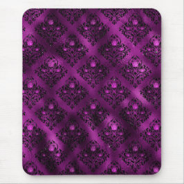 Paarse Ombre Glam Glitter Damask Patroon Muismat
