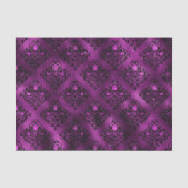 Paarse Ombre Glam Glitter Damast Patroon Tissuepapier