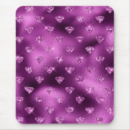 Paarse Ombre Glam Glitter Diamanten Patroon  Muismat