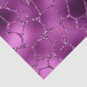 Paarse Ombre Glam Glitter Giraffe Spots Patroon Tissuepapier (Detail)