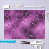 Paarse Ombre Glam Glitter Giraffe Spots Patroon Tissuepapier (Craft)