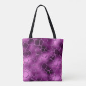 Paarse Ombre Glam Glitter Giraffe Spots Patroon Tote Bag (Achterkant)