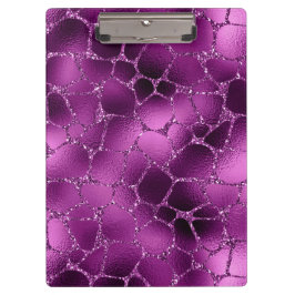 Paarse Ombre Glam Glitter Giraffe Vlekken Patroon Klembord