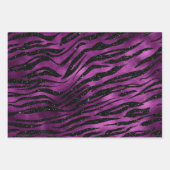 Paarse Ombre Glam Glitter Oerwoud Animal Print Inpakpapier Vel (Voorkant 3)