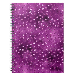 Paarse Ombre Glam Glitter Stippen Patroon Notitieboek