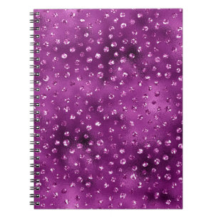 Paarse Ombre Glam Glitter Stippen Patroon Notitieboek