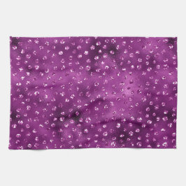Paarse Ombre Glam Glitter Stippen Patroon Theedoek